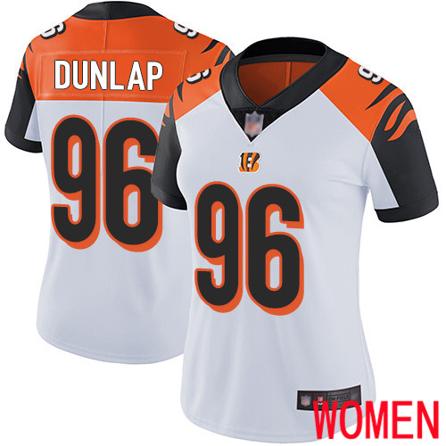 Cincinnati Bengals Limited White Women Carlos Dunlap Road Jersey NFL Footballl 96 Vapor Untouchable